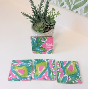 Set Of 4 Handmade Lilly Pulitzer Coasters